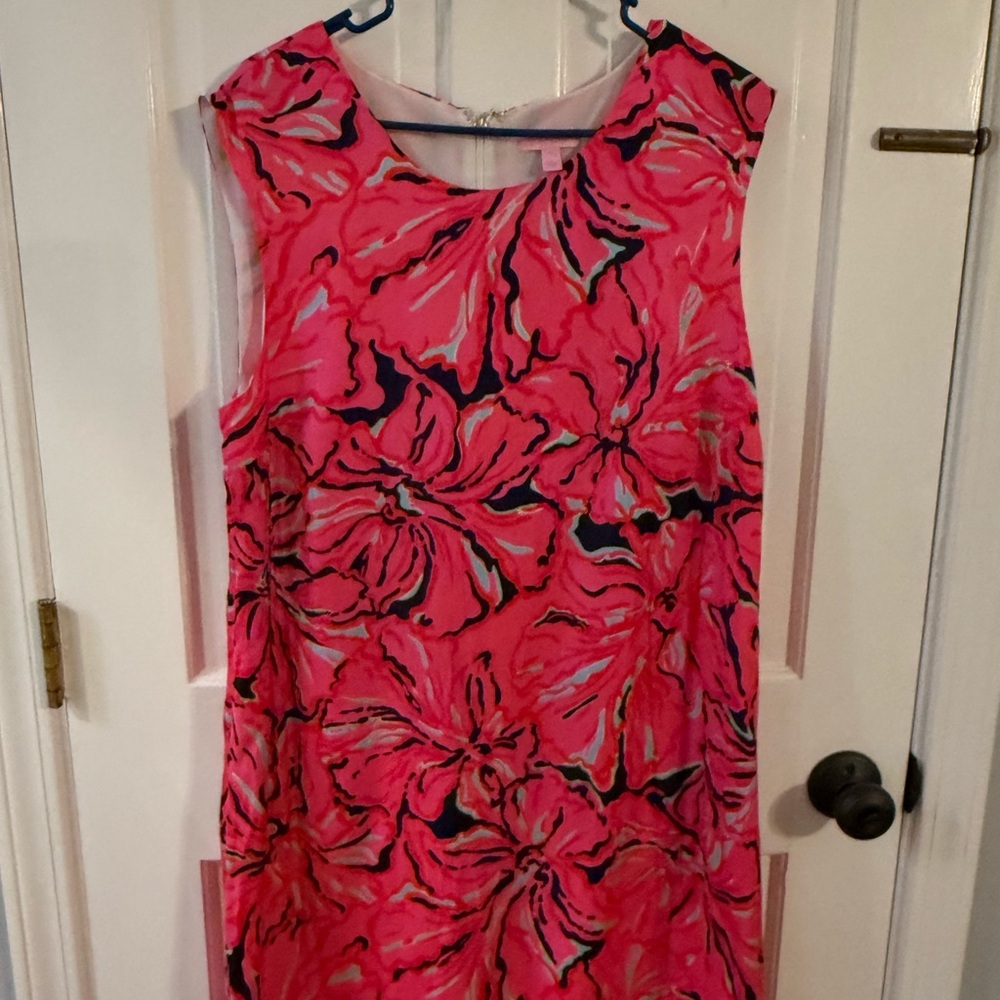 Lilly Pulitzer Pink and Navy Swirl Dress